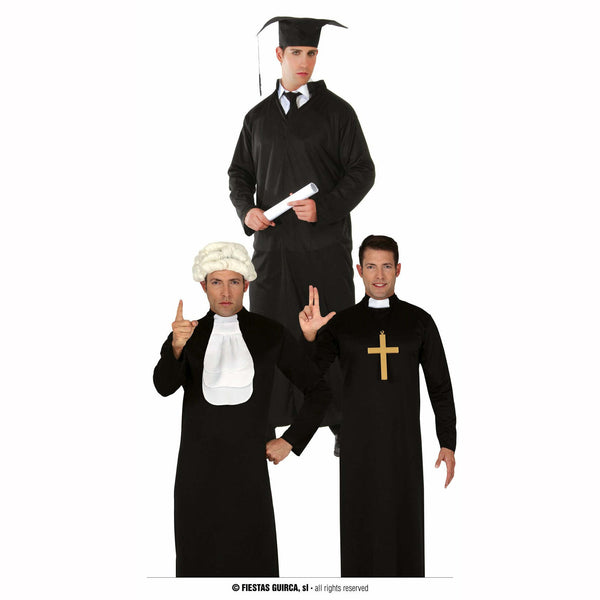 Déguisement adulte juge, prêtre, étudiant 3 en 1 homme,Farfouil en fÃªte,Déguisements