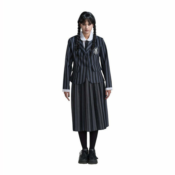 Déguisement adulte uniforme de Nevermore noir et gris femme licence officielle Mercredi™,Farfouil en fÃªte,Déguisements
