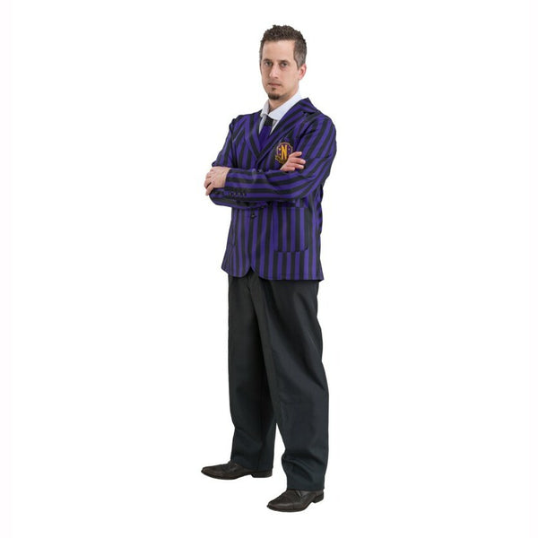 Déguisement adulte uniforme de Nevermore noir et violet homme licence officielle Mercredi™,Farfouil en fÃªte,Déguisements