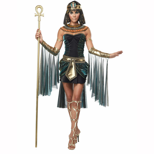 Déguisement déesse égyptienne noire courte femme,L,Farfouil en fÃªte,Déguisements