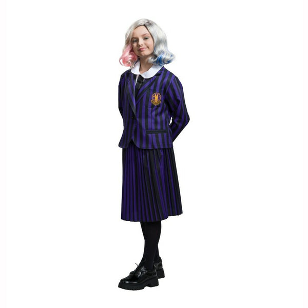 Déguisement enfant / adolescente uniforme de Nevermore noir et violet licence officielle Mercredi™,Farfouil en fÃªte,Déguisements