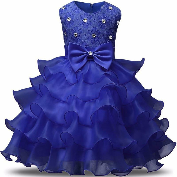Déguisement robe fleur d'anniversaire enfants,Bleu / 100 cm,Farfouil en fÃªte,Déguisements