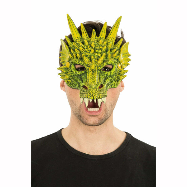 Demi-masque dragon vert,Farfouil en fÃªte,Masques