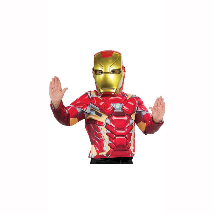 Demi-masque en plastique Iron Man™,Farfouil en fÃªte,Masques