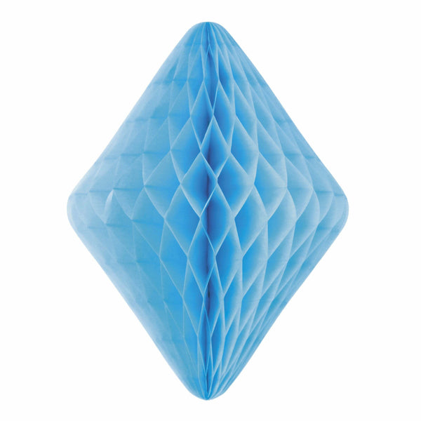 Diamant alvéolé bleu aqua 24 cm,Farfouil en fÃªte,Lampions, lanternes, boules alvéolés