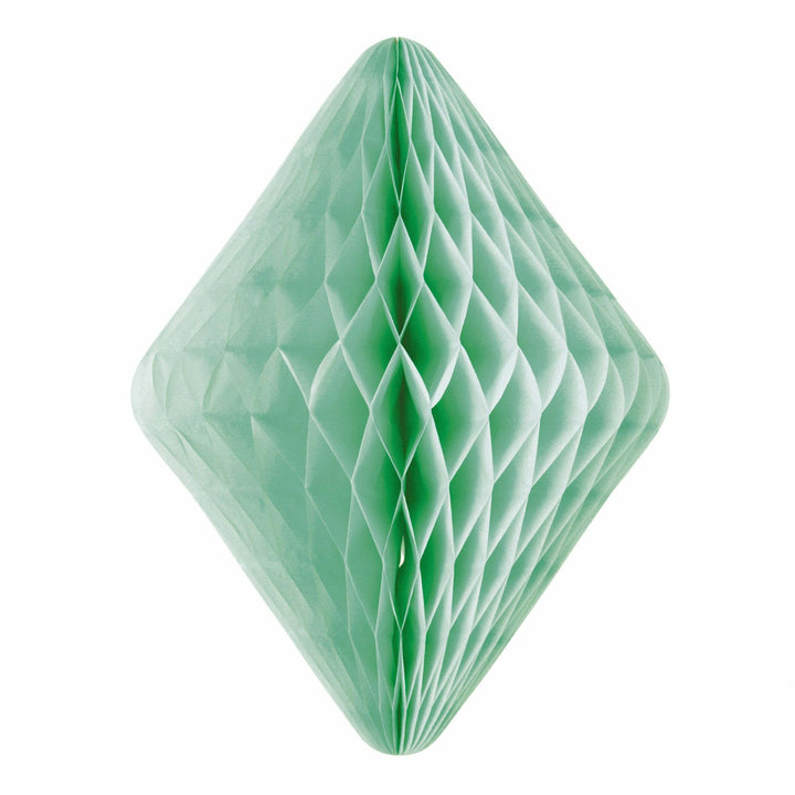 Diamant alvéolé vert céladon 24 cm,Farfouil en fÃªte,Lampions, lanternes, boules alvéolés