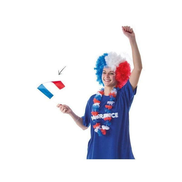 Drapeau France avec hampe en bois 45 x 30 cm – Farfouil en fête