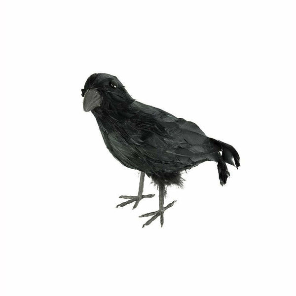 Grand corbeau à plumes 32 cm,Farfouil en fÃªte,Décorations