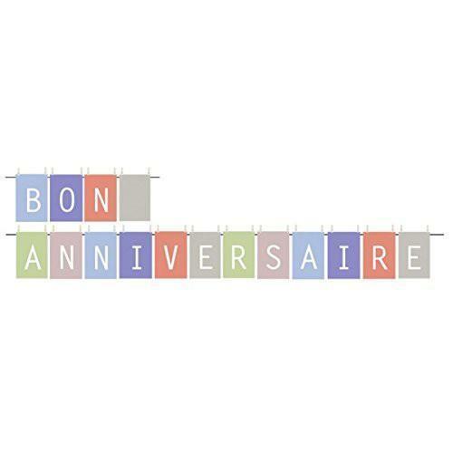 Guirlande "Bon Anniversaire" 6m 16 fanions 32 pinces,Farfouil en fÃªte,Guirlandes, fanions et bannières
