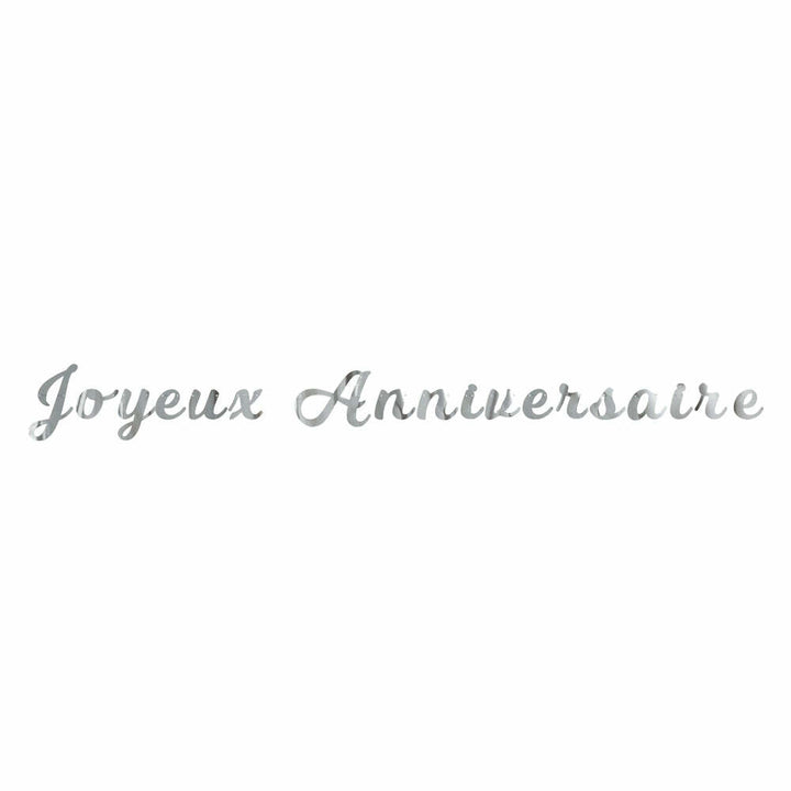Guirlande "Joyeux Anniversaire" lettres argent 2 mètres,Farfouil en fÃªte,Guirlandes, fanions et bannières