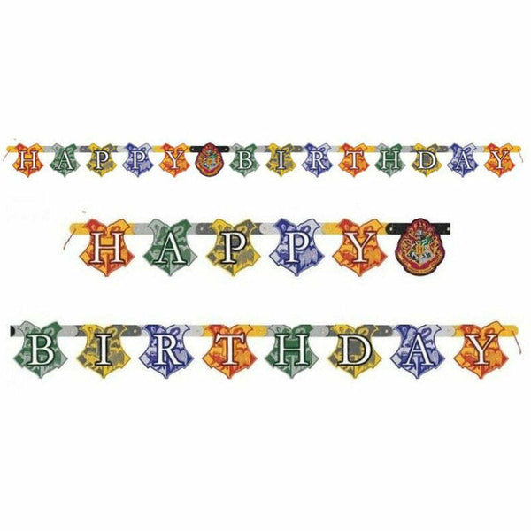 Guirlande / bannière "Happy Birthday" Poudlard Harry Potter™ 182 cm,Farfouil en fÃªte,Guirlandes, fanions et bannières