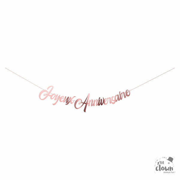 Guirlande C&L "Joyeux anniversaire" 250 cm - Rose Gold,Farfouil en fÃªte,Guirlandes, fanions et bannières