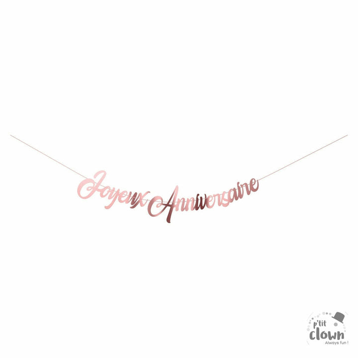 Guirlande C&L "Joyeux anniversaire" 250 cm - Rose Gold,Farfouil en fÃªte,Guirlandes, fanions et bannières