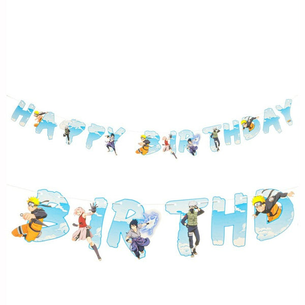 Guirlande en carton "Happy Birthday" 200 cm Naruto™ (anglais / english),Farfouil en fÃªte,Guirlandes, fanions et bannières