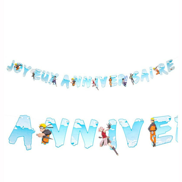 Guirlande en carton "Joyeux anniversaire" 250 cm Naruto™,Farfouil en fÃªte,Guirlandes, fanions et bannières