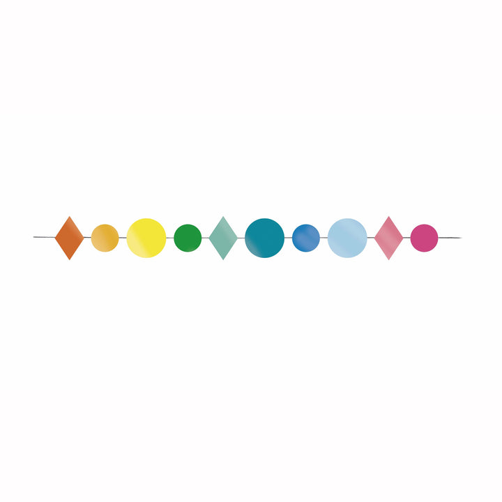 Guirlande géométrie multicolore 3 mètres,Farfouil en fÃªte,Guirlandes, fanions et bannières