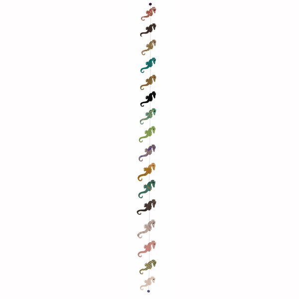 Guirlande hippocampes multicolores en lokta 1,80 mètres,Farfouil en fÃªte,Guirlandes, fanions et bannières