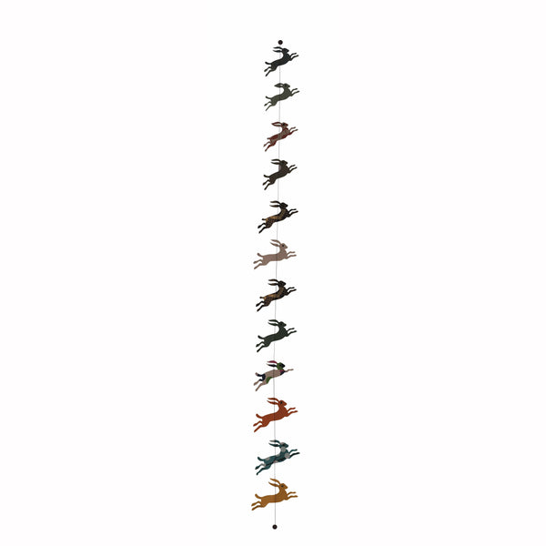 Guirlande lapins multicolores en lokta 1,80 mètres,Farfouil en fÃªte,Guirlandes, fanions et bannières