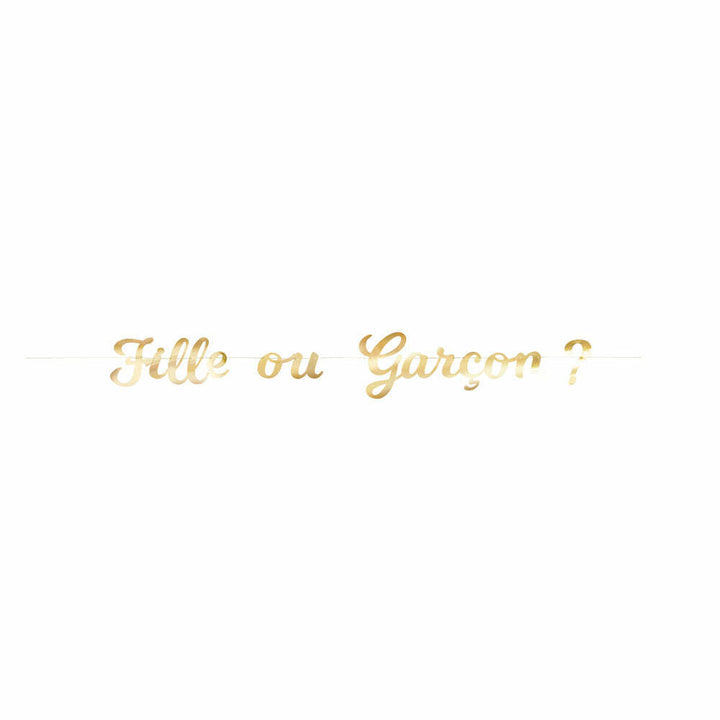 Guirlande lettres "Fille ou Garçon" Or 2 mètres,Farfouil en fÃªte,Guirlandes, fanions et bannières