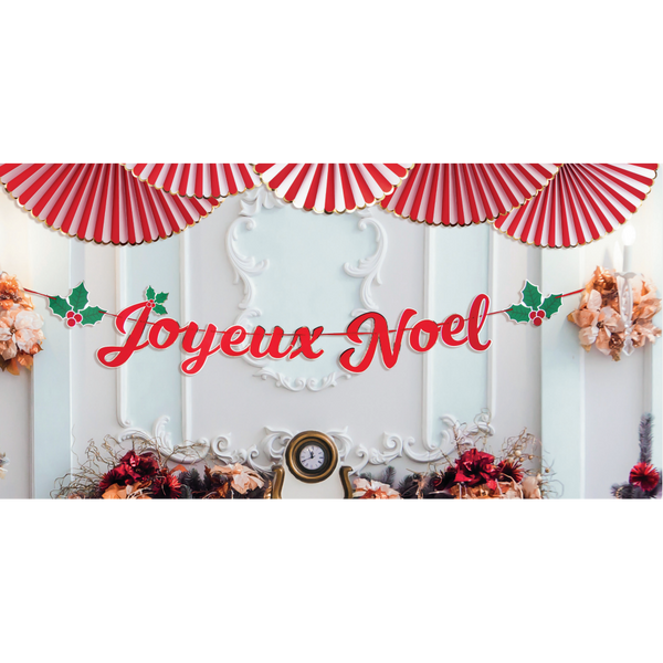 Guirlande lettres "Joyeux Noël" Houx 2 mètres,Farfouil en fÃªte,Guirlandes, fanions et bannières