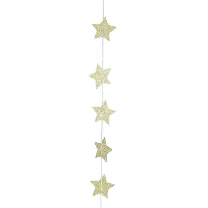 Guirlande pailletée étoiles or 2,50 mètres,Farfouil en fÃªte,Guirlandes, fanions et bannières