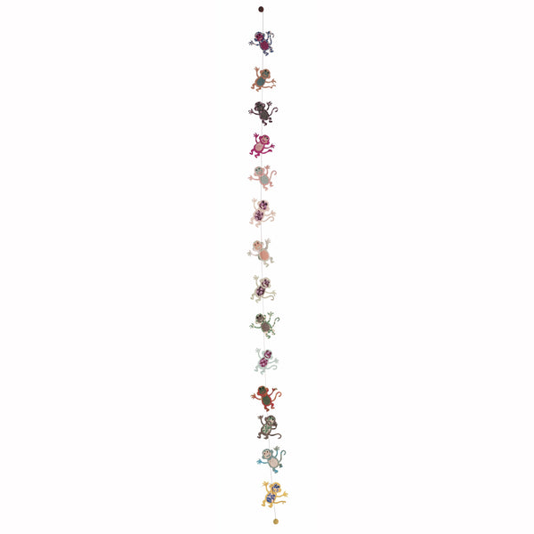 Guirlande singes multicolores en lokta 1,80 mètres,Farfouil en fÃªte,Guirlandes, fanions et bannières