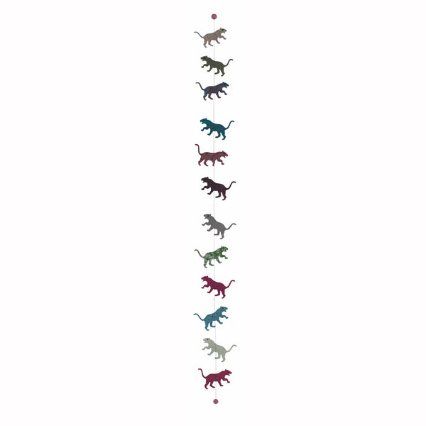 Guirlande tigres multicolores en lokta 1,80 mètres,Farfouil en fÃªte,Guirlandes, fanions et bannières