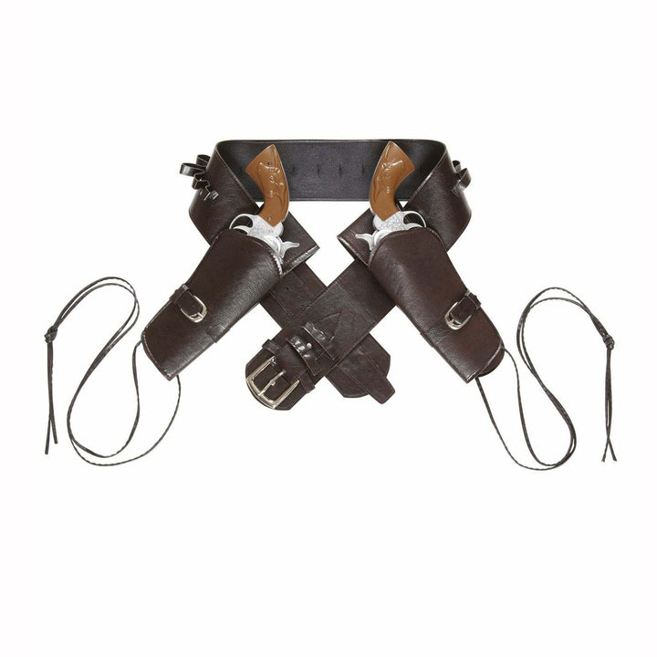 Holster double marron (ceinture et deux étuis),Farfouil en fÃªte,Ceinture, bretelle