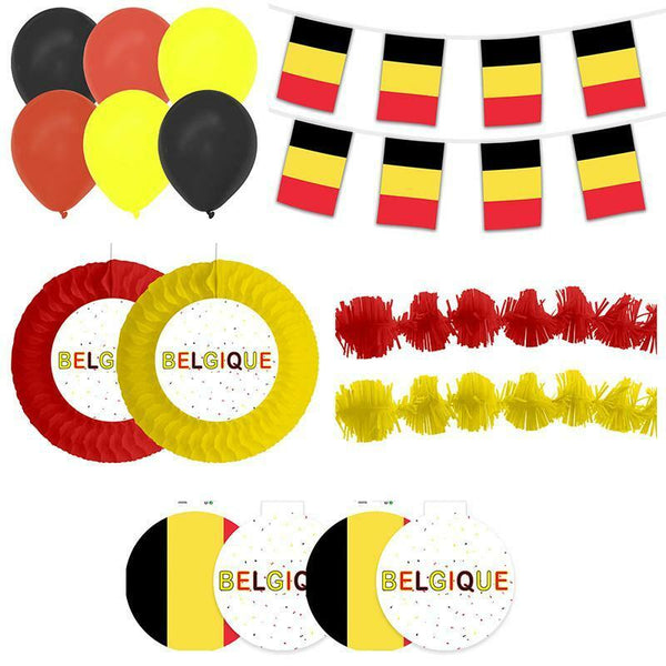 Kit de décorations Belgique 15 pièces,Farfouil en fÃªte,Guirlandes, fanions et bannières