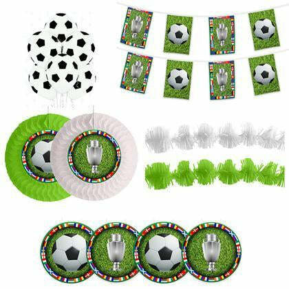 Kit de décorations Coupe d'Europe de football 15 pièces,Farfouil en fÃªte,Guirlandes, fanions et bannières