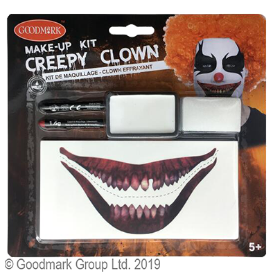 Kit de maquillage sourire de clown terrifiant,Farfouil en fÃªte,Effets spéciaux pour déguisements