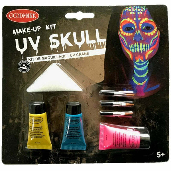 Kit de maquillage squelette UV,Farfouil en fÃªte,Maquillage de scène