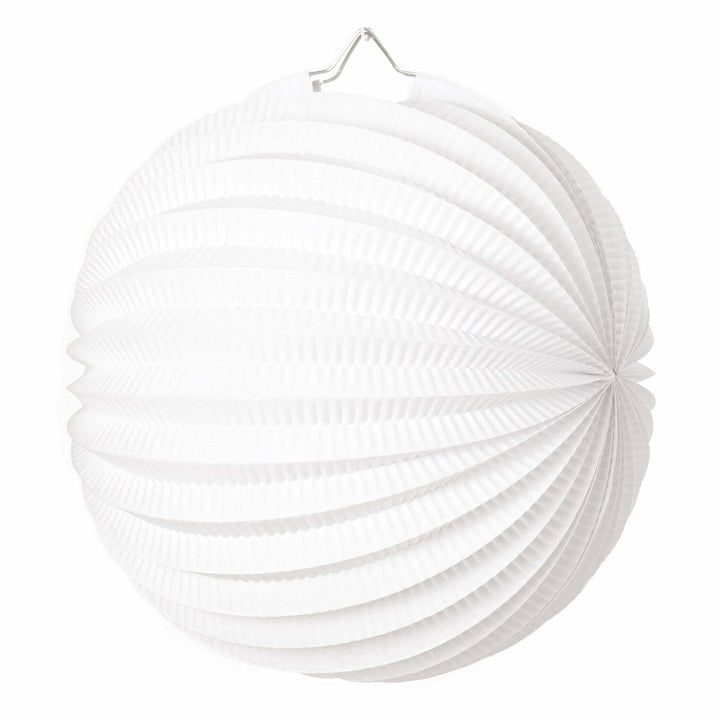 Lampion ballon blanc 20 cm,Farfouil en fÃªte,Lampions, lanternes, boules alvéolés