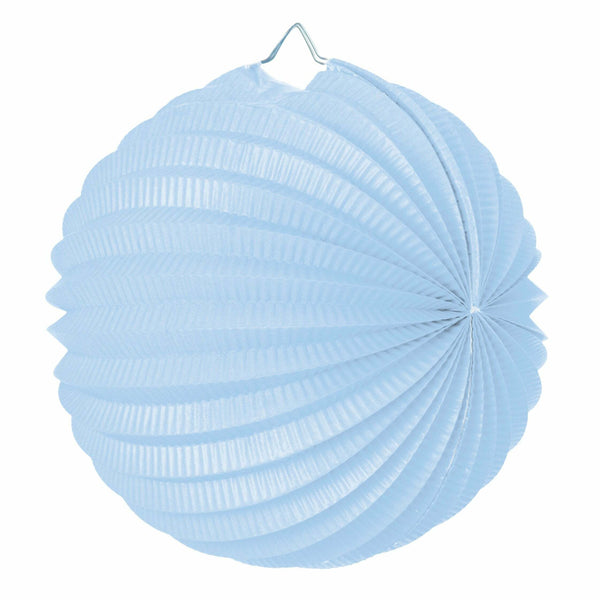 Lampion ballon bleu tendre 30 cm,Farfouil en fÃªte,Lampions, lanternes, boules alvéolés