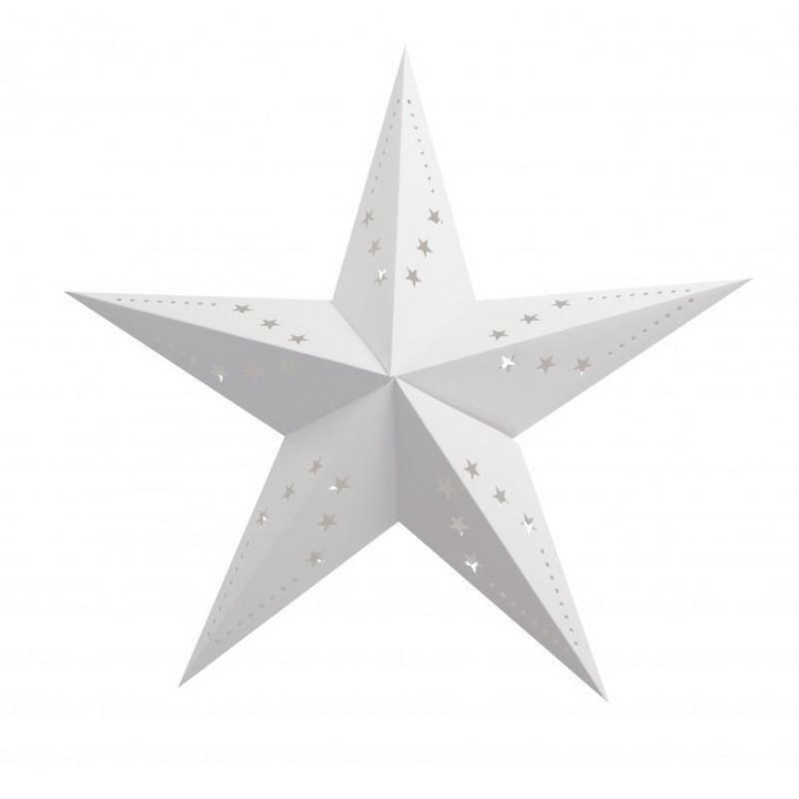 Lanterne étoile blanche 30 cm,Farfouil en fÃªte,Lampions, lanternes, boules alvéolés