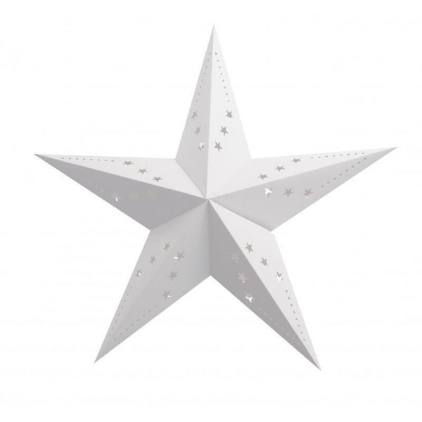Lanterne étoile blanche 60 cm,Farfouil en fÃªte,Lampions, lanternes, boules alvéolés