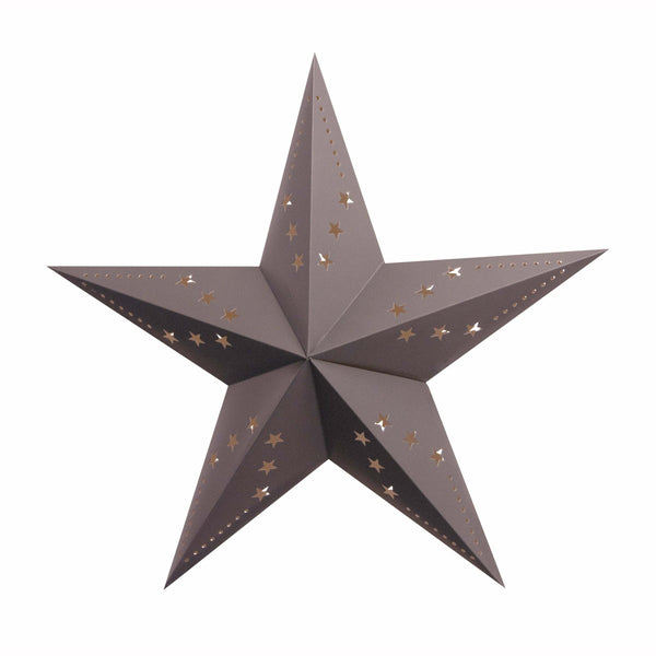 Lanterne étoile grise 30 cm,Farfouil en fÃªte,Lampions, lanternes, boules alvéolés