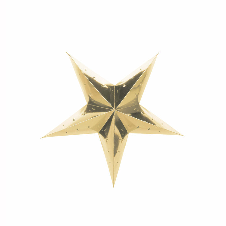 Lanterne étoile or 30 cm,Farfouil en fÃªte,Lampions, lanternes, boules alvéolés