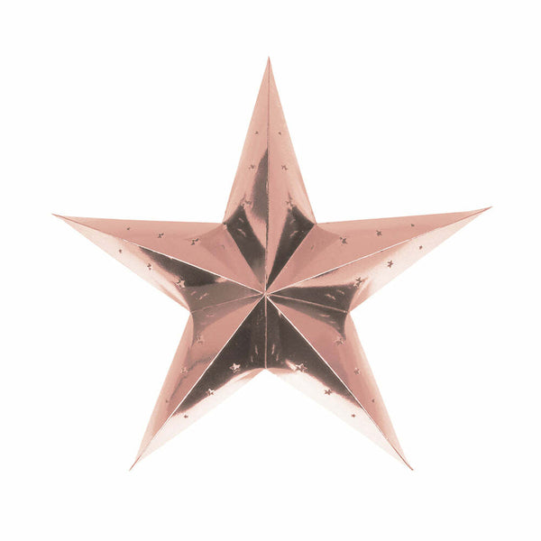 Lanterne étoile rose gold 60 cm,Farfouil en fÃªte,Lampions, lanternes, boules alvéolés