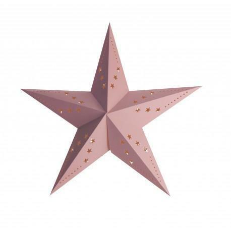 Lanterne étoile rose pastel 30 cm,Farfouil en fÃªte,Pompons, suspensions