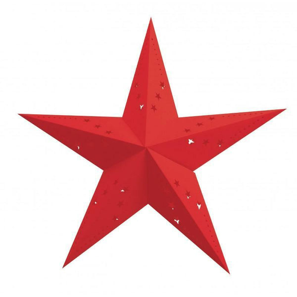 Lanterne étoile rouge 60 cm,Farfouil en fÃªte,Lampions, lanternes, boules alvéolés