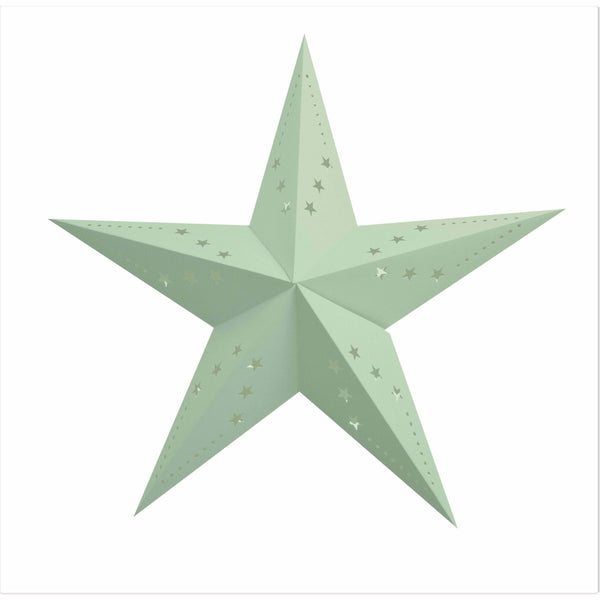 Lanterne étoile vert pastel 60 cm,Farfouil en fÃªte,Lampions, lanternes, boules alvéolés