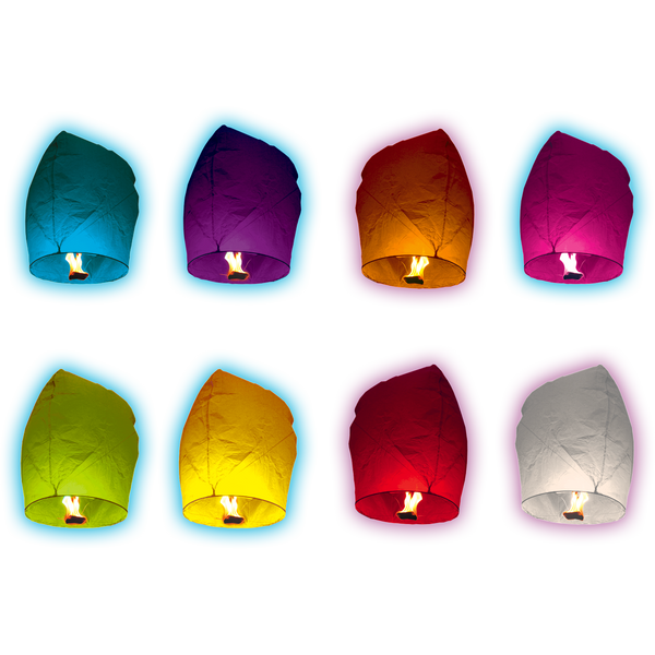 Lanterne volante multicolore Pyragric - Coloris aléatoire,Farfouil en fÃªte,Lampions, lanternes, boules alvéolés