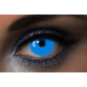 Lentilles de contact bleu fluo glow - 1 jour,Farfouil en fÃªte,Lentilles de contact