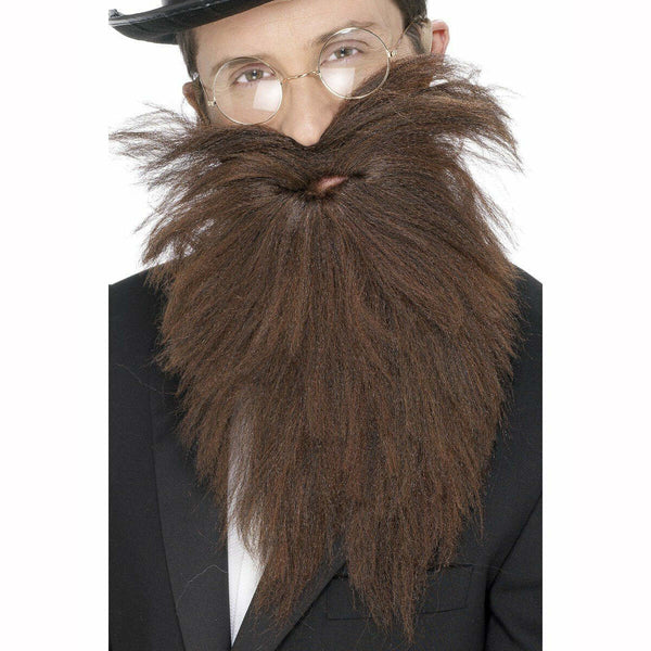 Longue barbe et moustaches marron,Farfouil en fÃªte,Moustaches, barbes