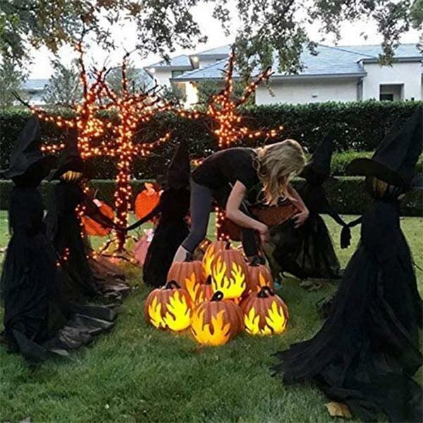 Mannequin de sorcière lumineuse et sonore de jardin 150 cm,Farfouil en fÃªte,A definir