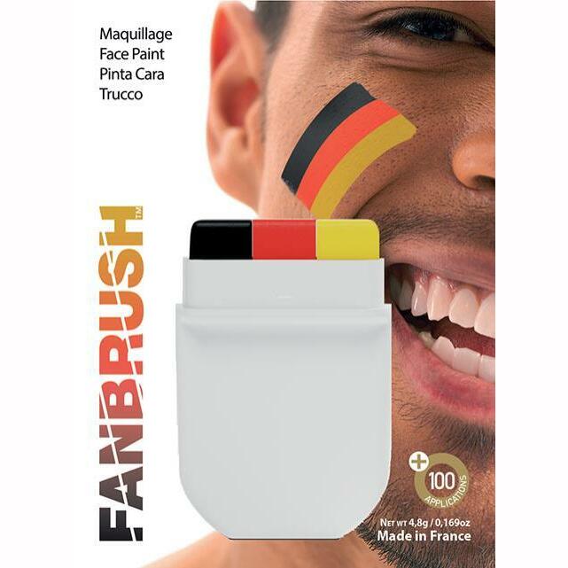 Maquillage Fanbrush / Stick Noir, Rouge, Jaune Allemagne,Farfouil en fÃªte,Maquillage de scène