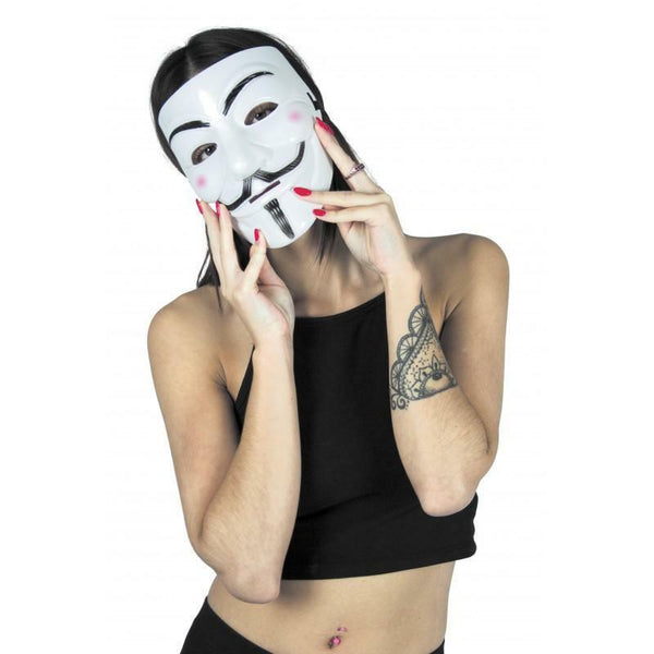 Masque anonyme blanc,Farfouil en fÃªte,Masques