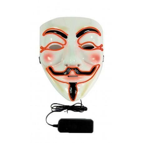 Masque anonymous LED rouge,Farfouil en fÃªte,Masques