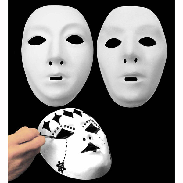 Masque blanc à peindre - modèle aléatoire,Farfouil en fÃªte,Masques